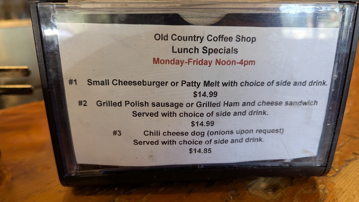 Old Country Coffee Shop Menu - Image 6